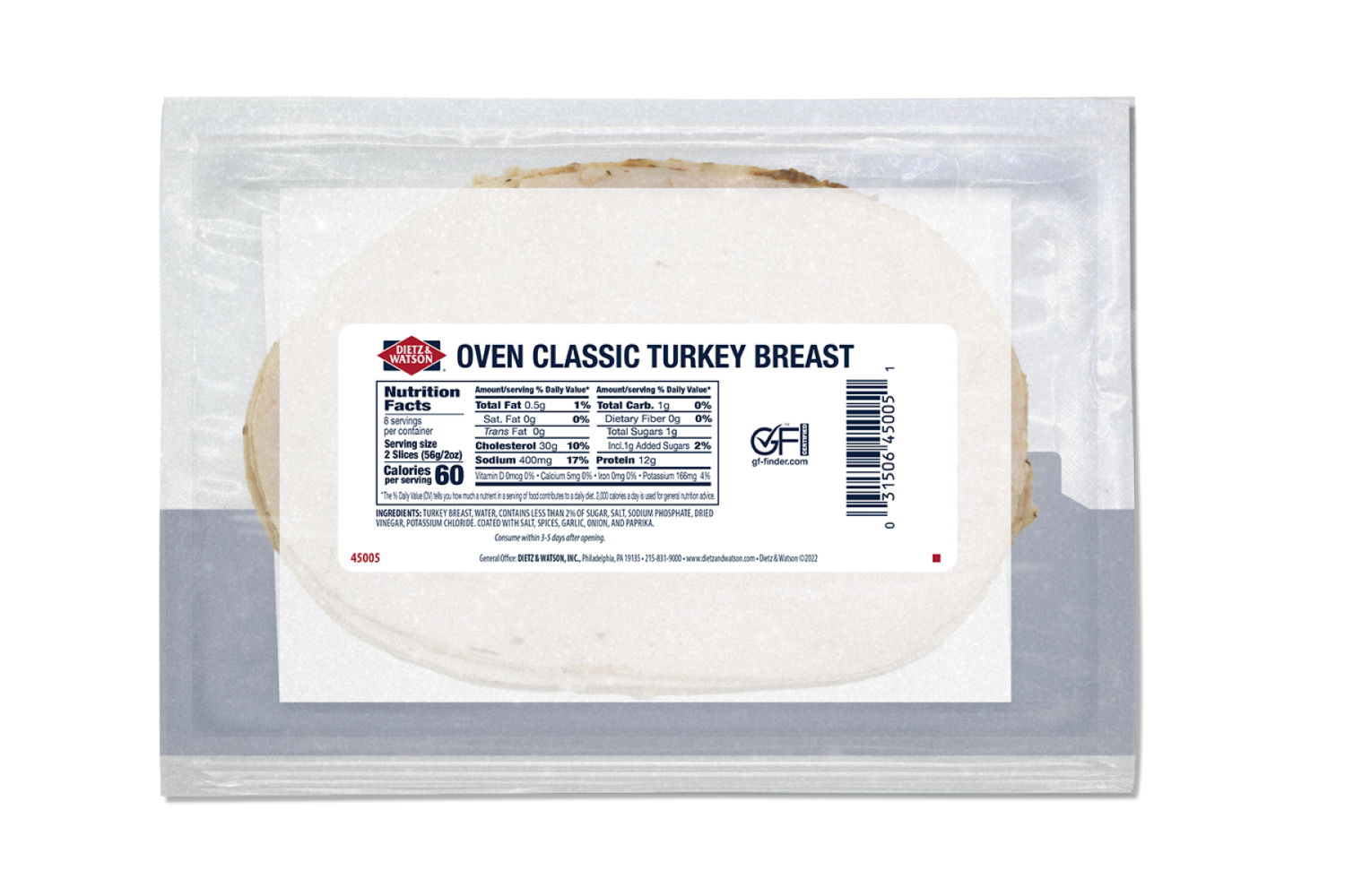 slide 2 of 2, Dietz & Watson Sliced Classic Turkey Breast, 16 oz, 16 oz