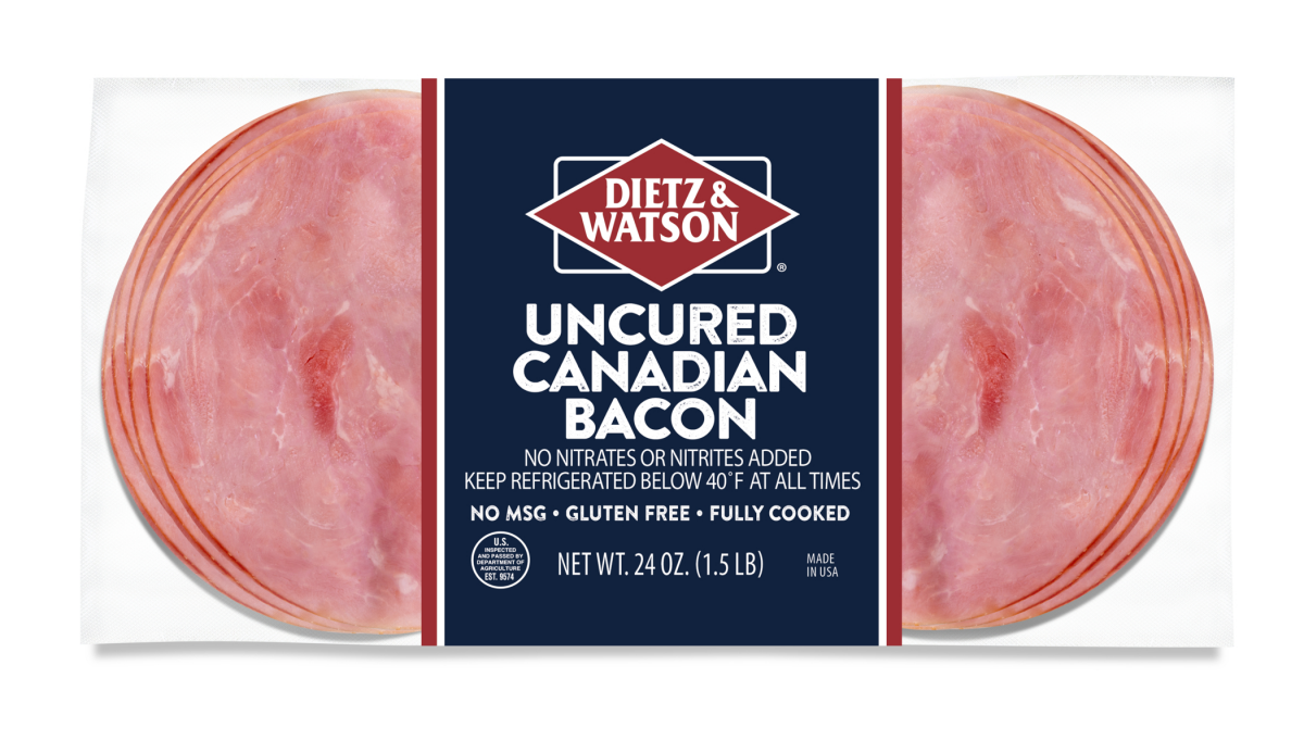 slide 1 of 1, Dietz & Watson Uncured Canadian Bacon 6 oz, 6 oz