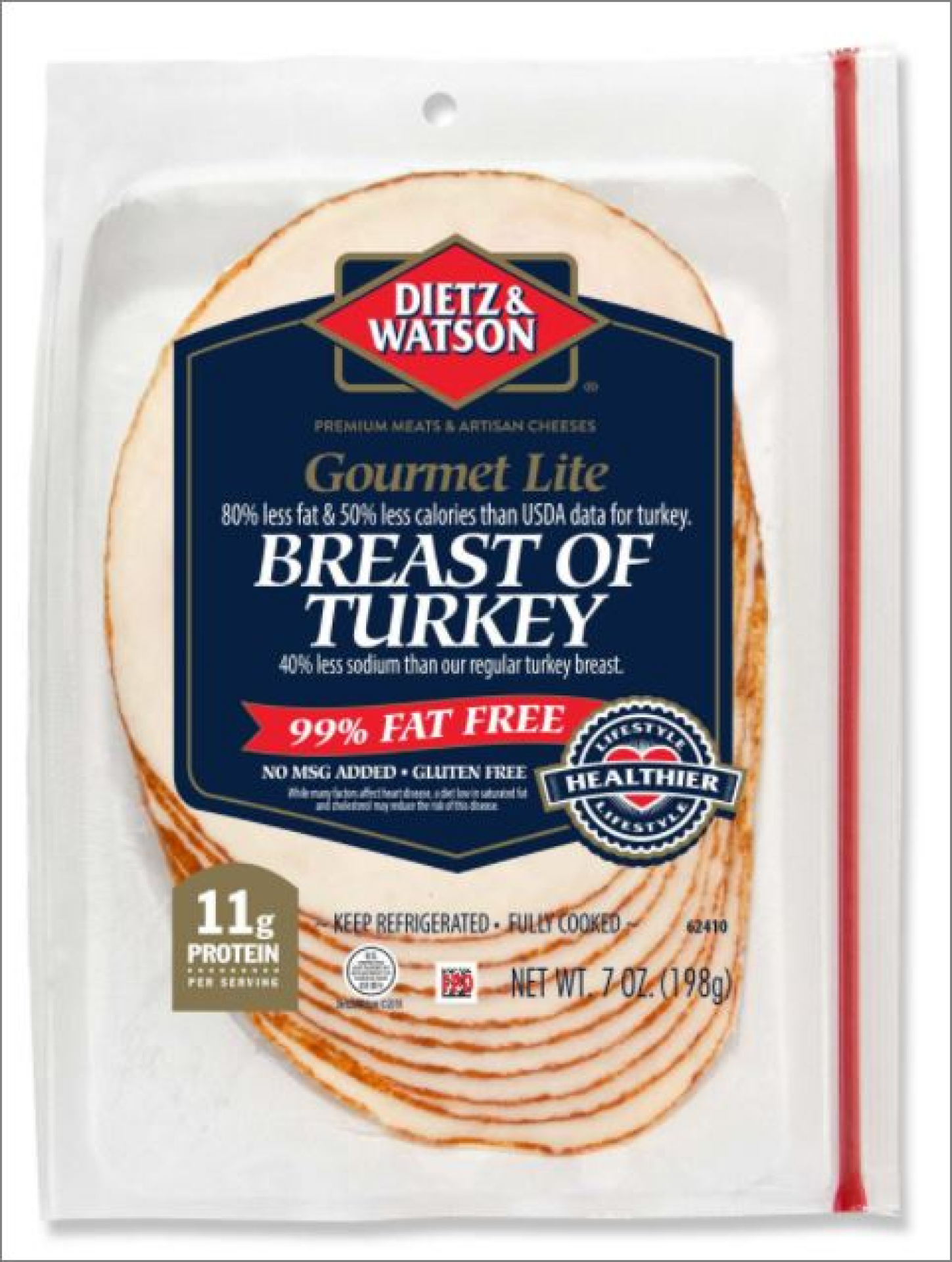 slide 1 of 5, Dietz & Watson Gourmet Lite Turkey Breast 7 oz, 7 oz