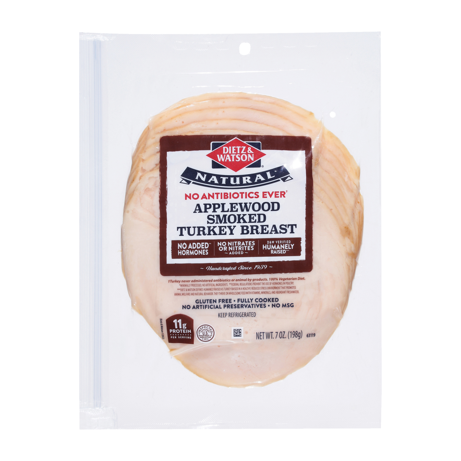 slide 1 of 5, Dietz & Watson Applewood Smoked Turkey Breast 7 Oz, 7 oz