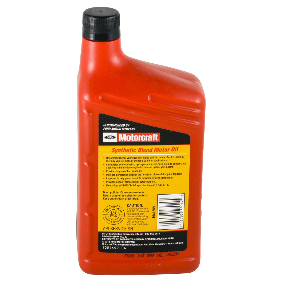 slide 2 of 2, Motorcraft Synthetic Blend 5W-20 Motor Oil Quart, 1 qt