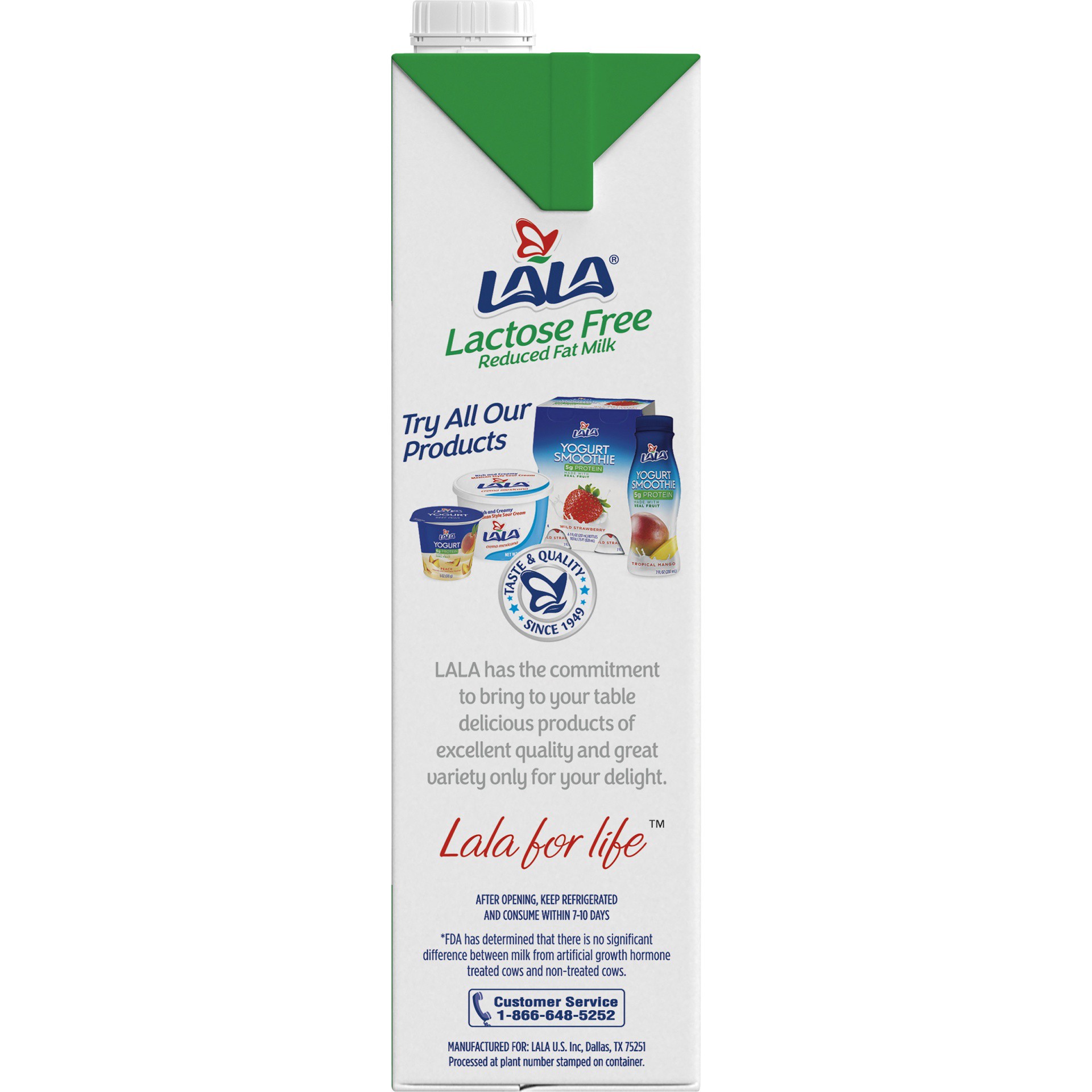 slide 4 of 8, LALA Lactose Free Uht Milk, 32 oz