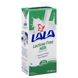 LALA 2% Reduced Fat Lactose Free Milk 1 pt