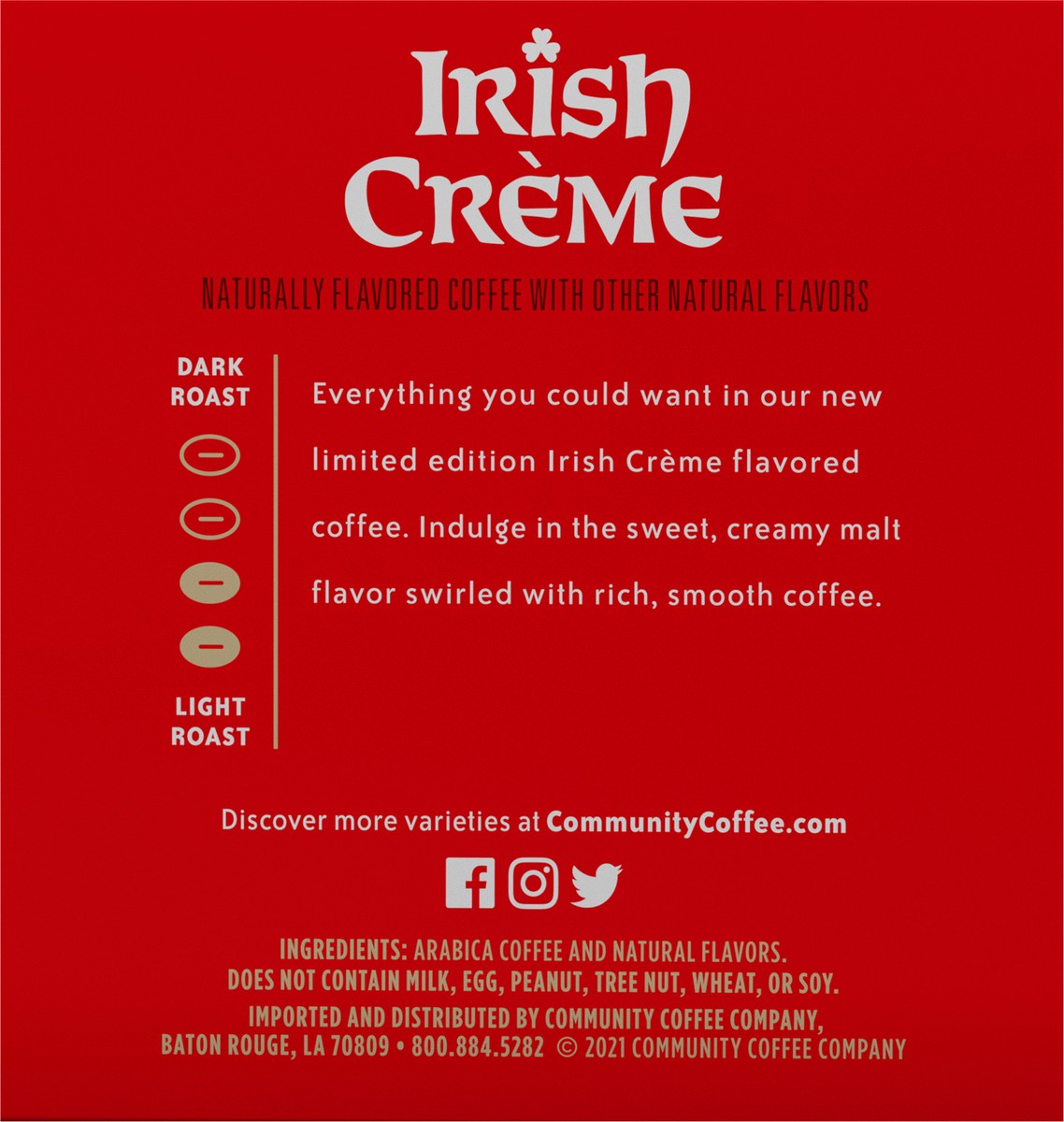 slide 6 of 11, Community Coffee Irish Cream Medium Roast Keurig K-Cup Pods 10 ct Box, 10 oz