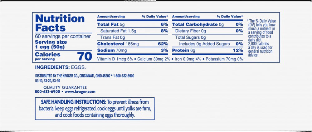 slide 4 of 4, Kroger Cage Free Large White Eggs, 60 ct