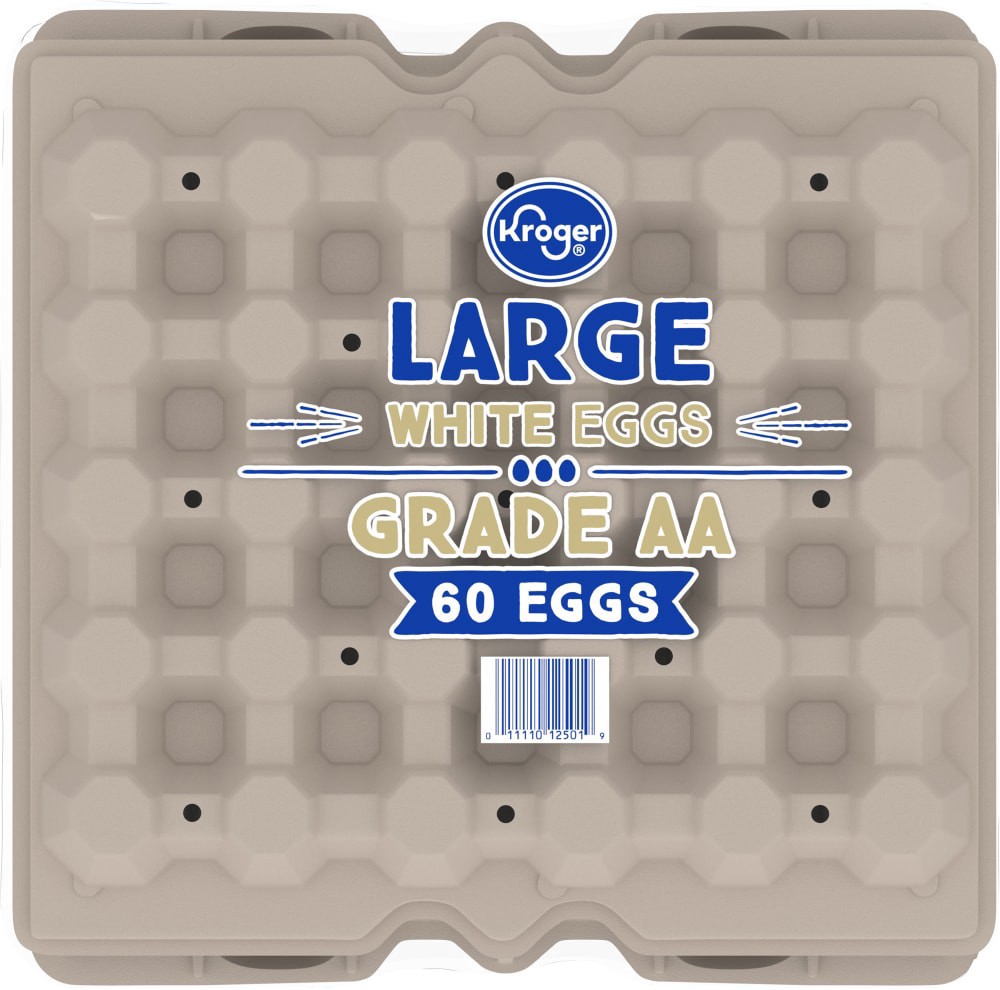 slide 2 of 4, Kroger Cage Free Large White Eggs, 60 ct