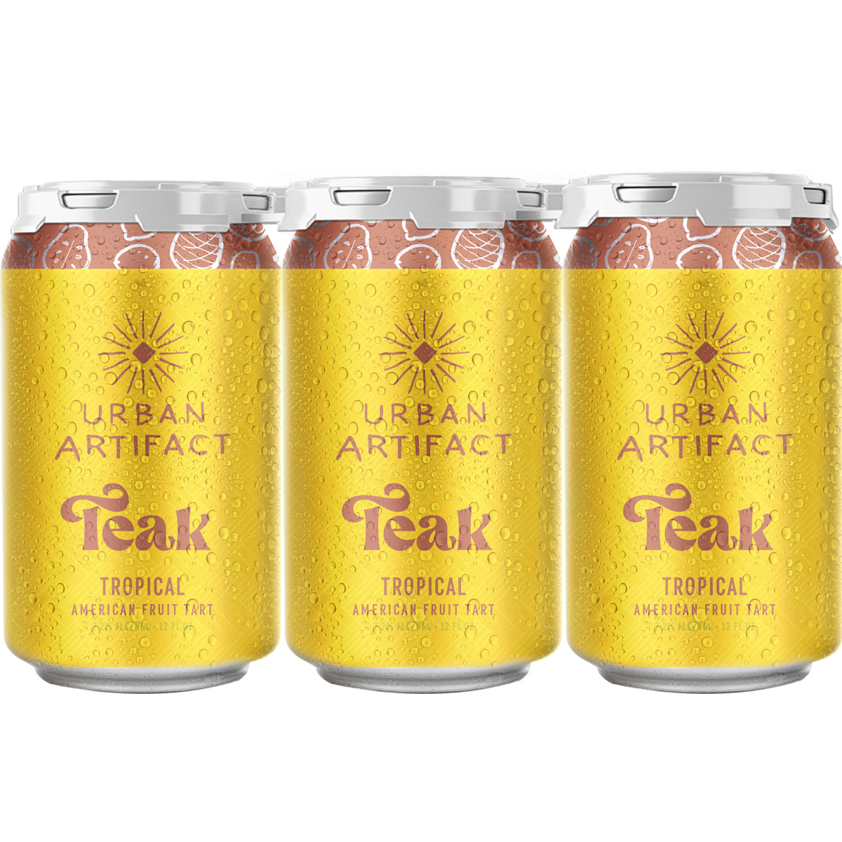 slide 1 of 4, Urban Artifact Teak Tropical American Fruit Tart Beer 6 - 12 fl oz Cans, 6 ct; 12 fl oz