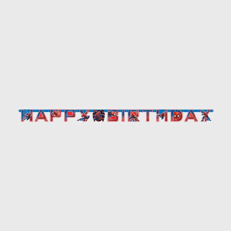 slide 1 of 3, Spider-Man 6.5' Birthday Party Banner, 6 ft