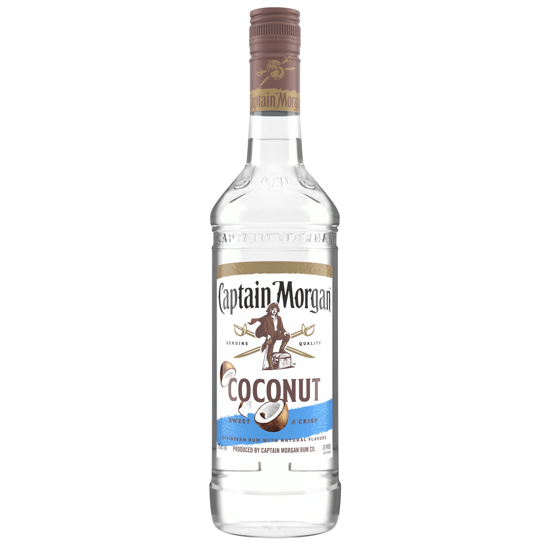 slide 1 of 4, Captain Morgan Coconut (Caribbean Rum with Natural Flavors), 1 L, 1 liter