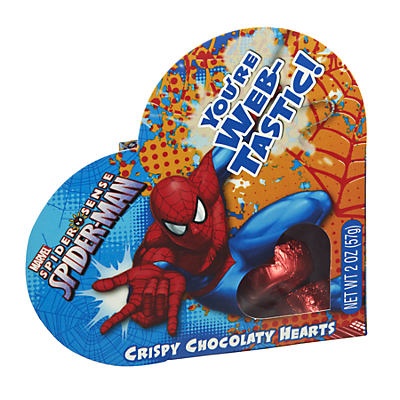 slide 1 of 1, Frankford Spiderman Heart Chocolate Box, 2 oz