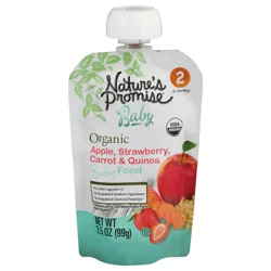 Nature's Promise Organic 2 Baby Food Apple Strawberry Carrot & Quinoa
