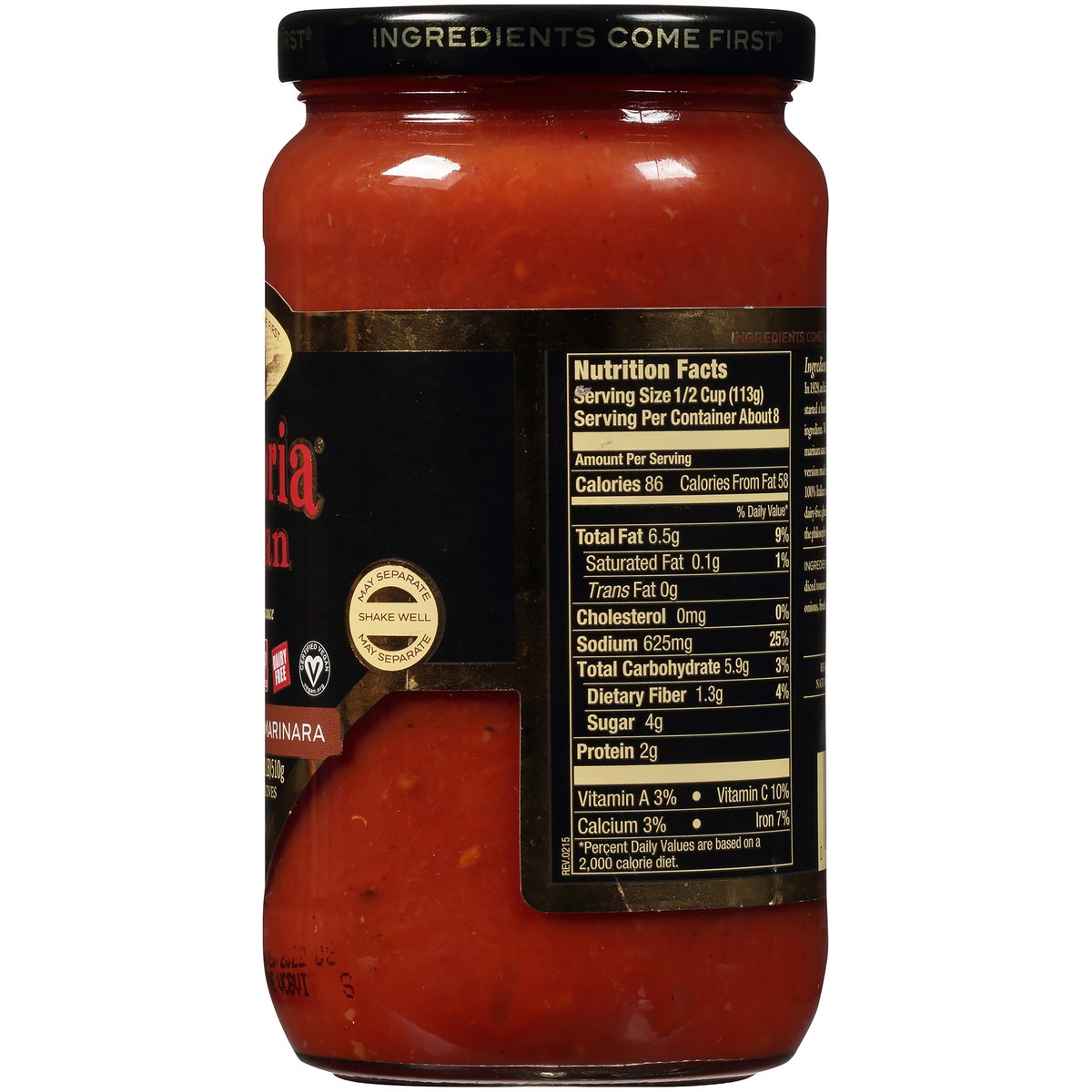 slide 11 of 11, Victoria Vegan White Bean Marinara Meatless Sauce 18 oz. Jar, 18 oz