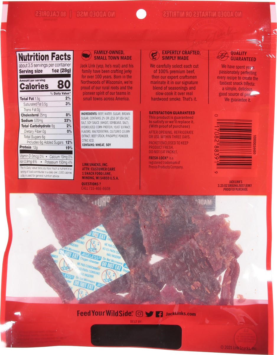 slide 8 of 14, Jack Link's Original Original Beef Jerky 3.25 oz, 3.25 oz