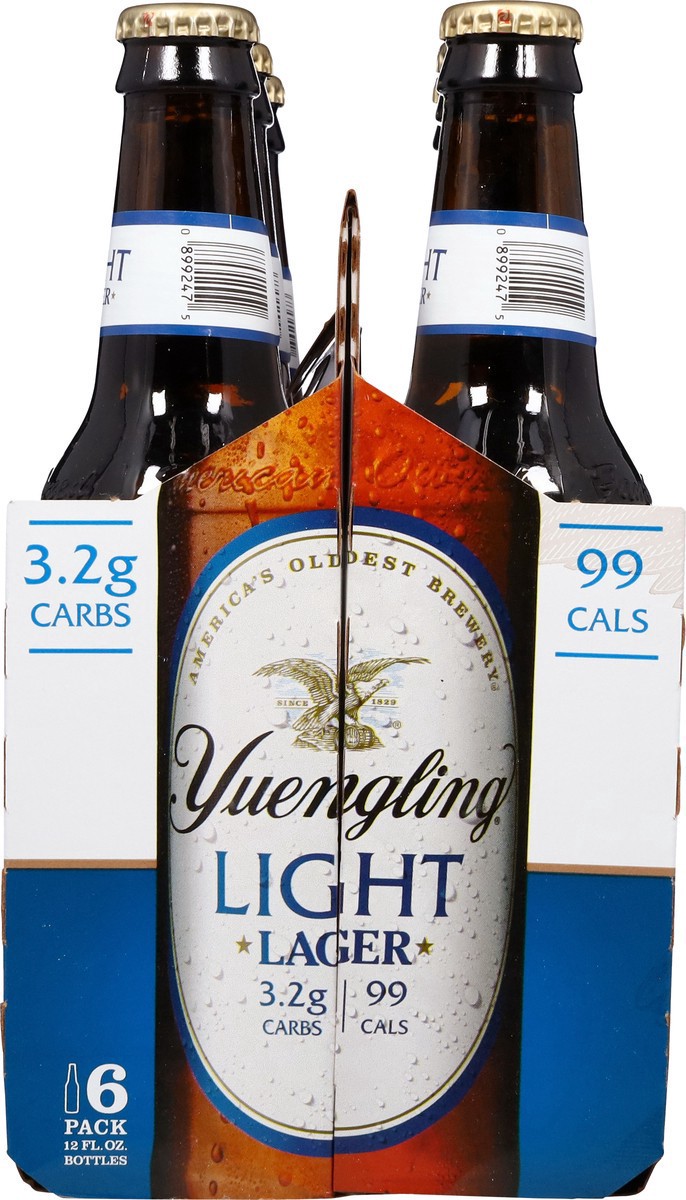 slide 11 of 12, Yuengling Lager Light Beer 6 - 12 fl oz Bottles, 6 ct; 12 oz