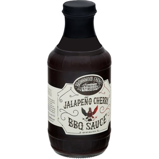 slide 1 of 1, Brownwood Farms Bbq Sauce, Jalapeno Cherry, 20 oz