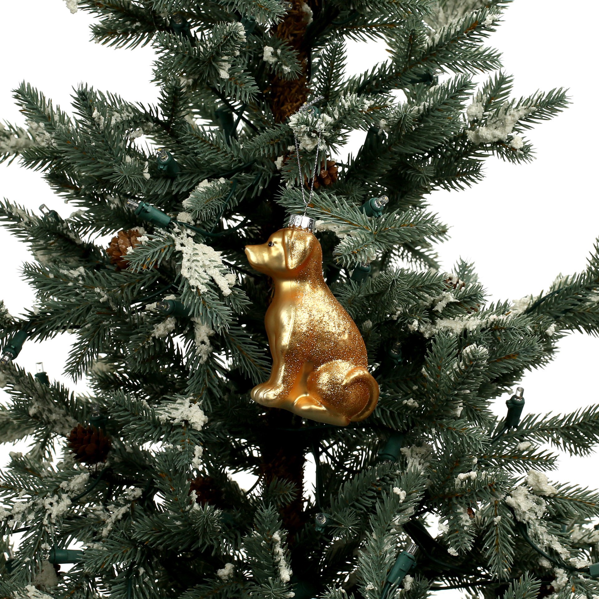 slide 2 of 3, 4.25" Gold Dog Glass Ornament By Ashland, 4.25 in