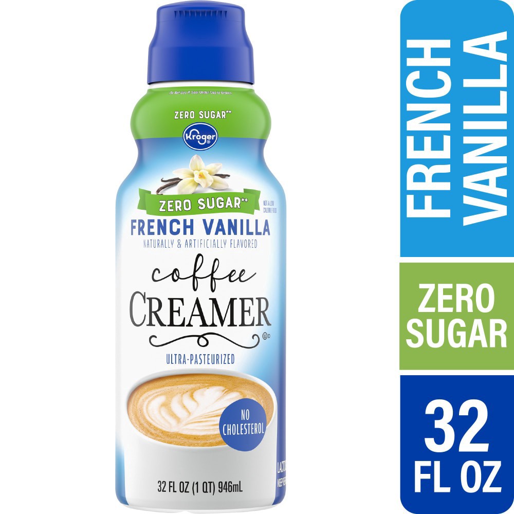 slide 3 of 4, Kroger Sugar Free French Vanilla Coffee Creamer, 32 fl oz