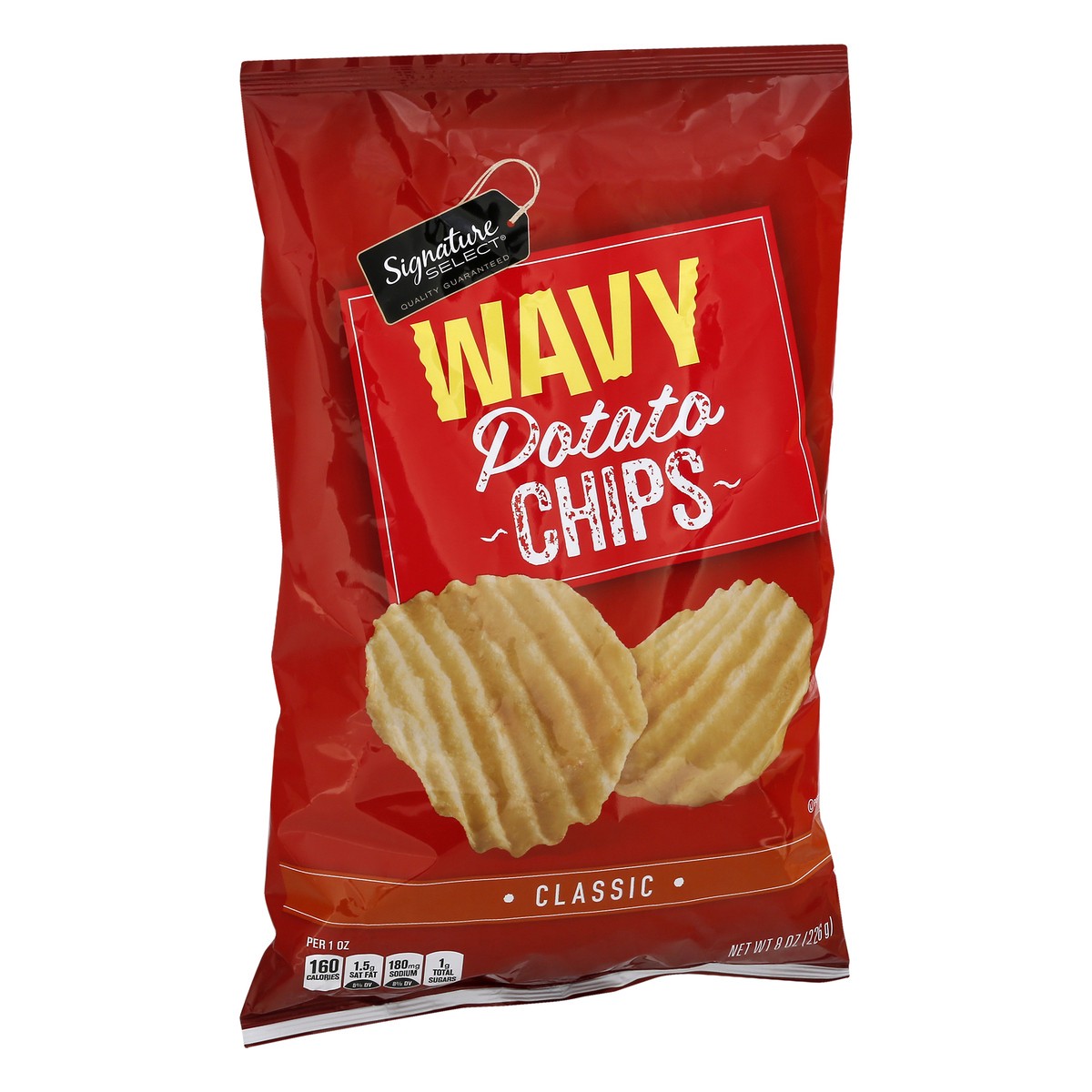 slide 3 of 9, Signature Select Wavy Classic Potato Chips 8 oz, 8 oz