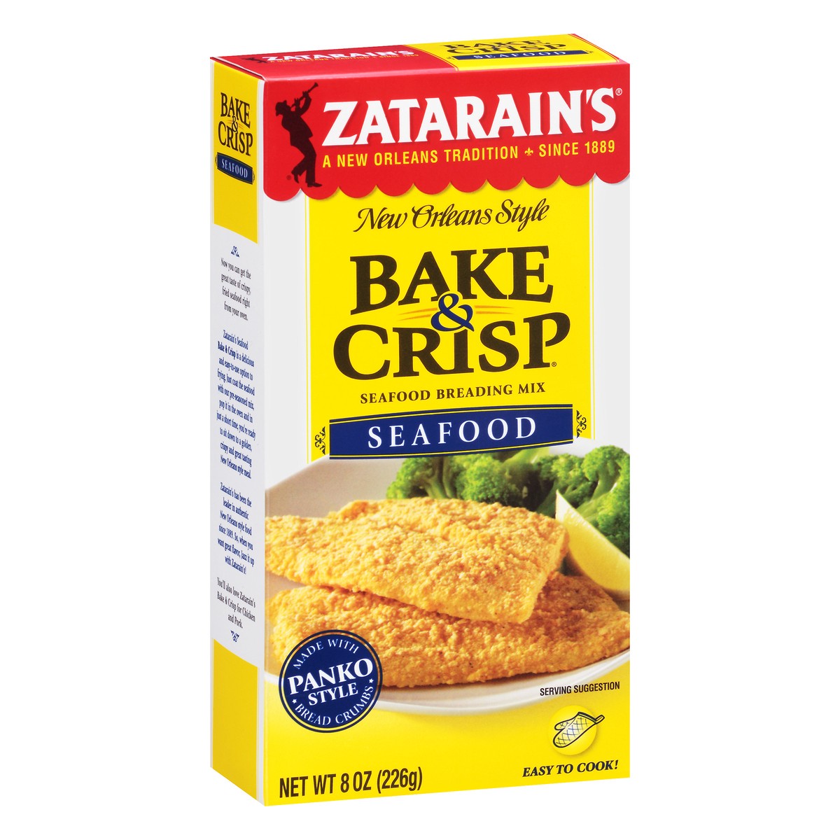 slide 2 of 10, Zatarain's Bake & Crisp Seafood, 8 oz