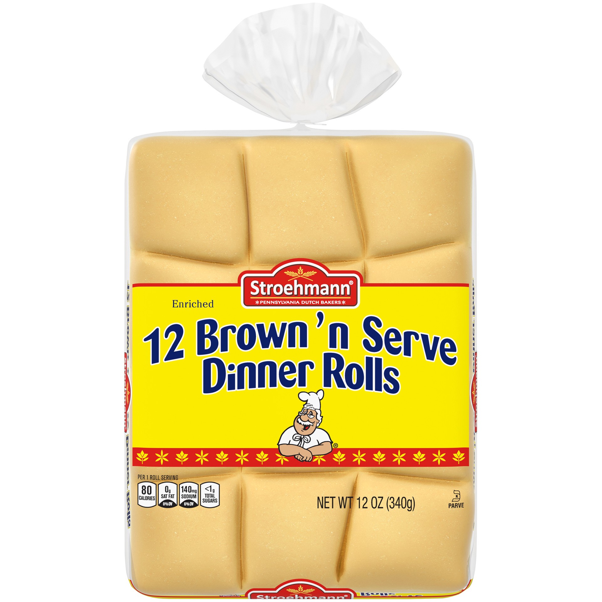 slide 1 of 5, Stroehmann Brown N' Serve Dinner Rolls 12 Oz, 9 oz