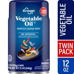 Kroger Vegetable Oil Cooking Spray Twin Pack