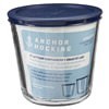 slide 9 of 29, Anchor Hocking Tall Round Glass Food Storage Containers - Clear/Navy, 2 ct