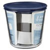 slide 4 of 29, Anchor Hocking Tall Round Glass Food Storage Containers - Clear/Navy, 2 ct