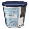 slide 13 of 29, Anchor Hocking Tall Round Glass Food Storage Containers - Clear/Navy, 2 ct