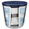 slide 14 of 29, Anchor Hocking Tall Round Glass Food Storage Containers - Clear/Navy, 2 ct