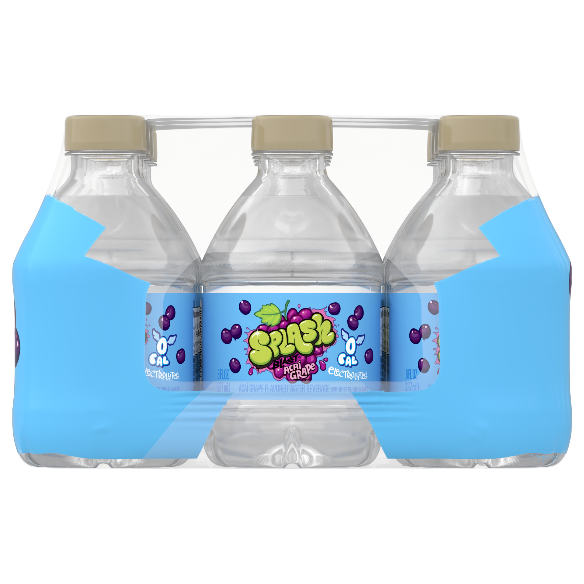slide 5 of 5, Splash Refresher Acai Grape Flavored Water- 8 oz, 12 ct