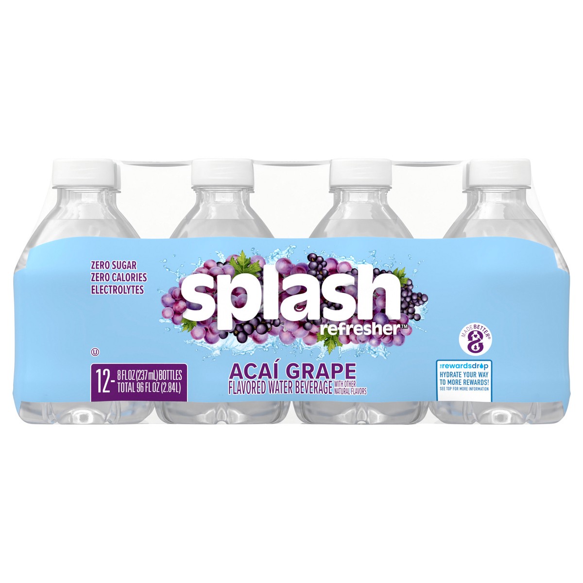 slide 1 of 5, Splash Refresher Acai Grape Flavored Water- 8 oz, 12 ct