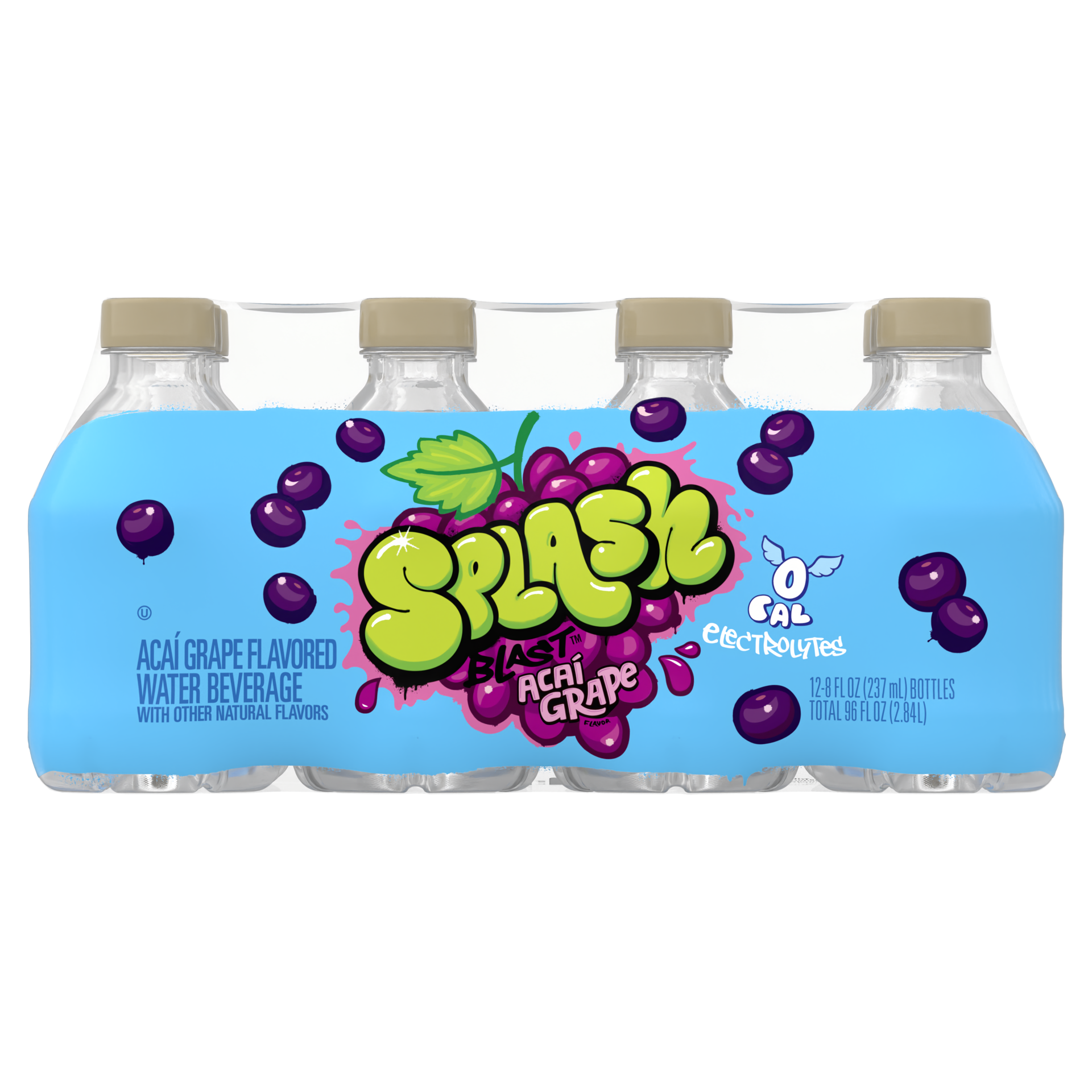 slide 3 of 5, Splash Refresher Acai Grape Flavored Water- 8 oz, 12 ct