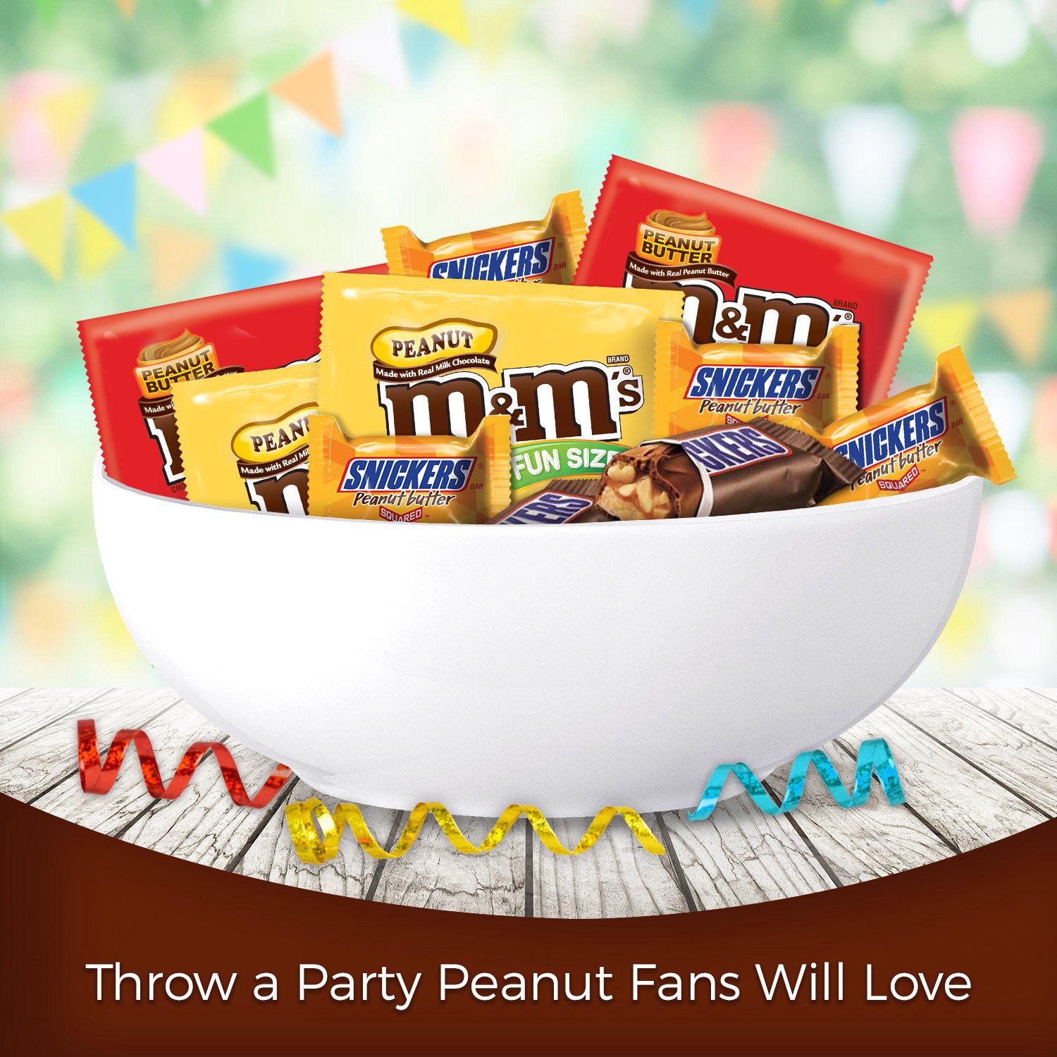 slide 7 of 8, Mixed SNICKERS Peanut Butter & Original, M&M'S Peanut Butter & Milk Chocolate Candy, 32.2oz (55ct), 32.2 oz