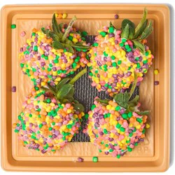 H-E-B Bakery Gourmet White Chocolate-Dipped Strawberries - Fruity Candy
