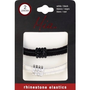 slide 1 of 1, Mia Beauty Rhinestone Elastics, 2 ct