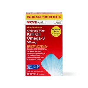 slide 1 of 1, CVS Health Antarctic Pure Omega-3 Krill Oil Softgels, 90 Ct, 1 ct