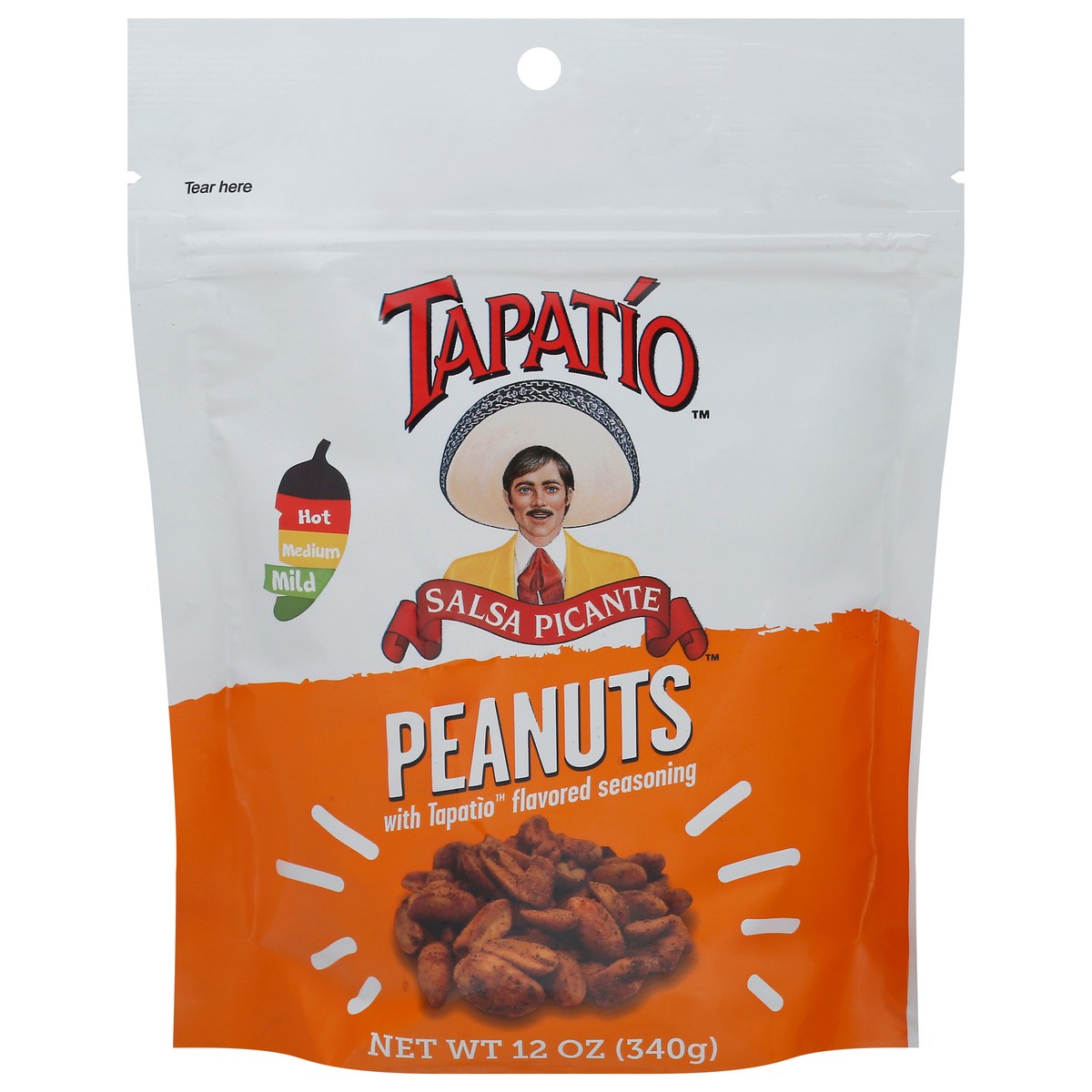 slide 1 of 9, Tapatio Mild Salsa Picante Peanuts 12 oz, 12 oz