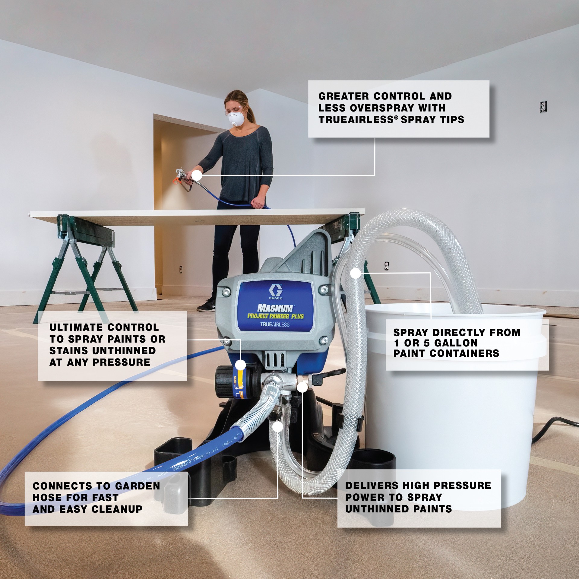 slide 4 of 6, Graco Magnum Project Painter Plus Electric Stationary Airless Paint Sprayer, 1 ct