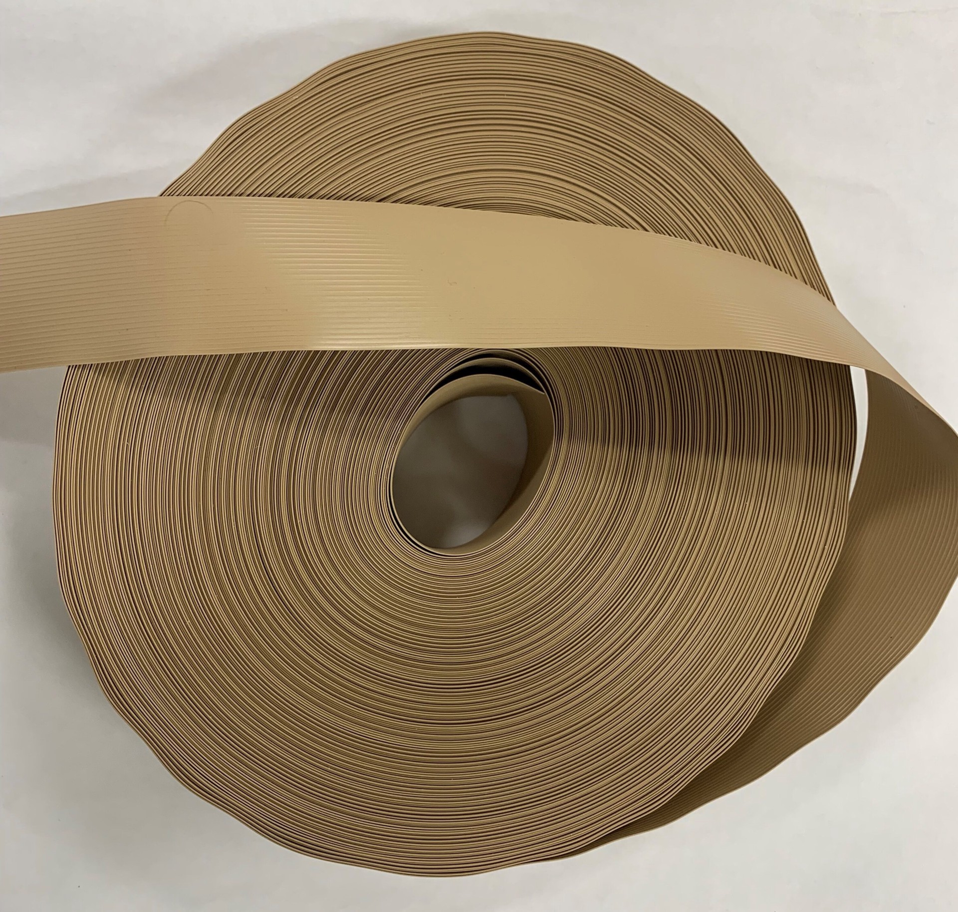 slide 3 of 6, Pexco 1-3/8-in W 9 -Gauge Beige LDPE Blank Weave Walk-thru Chain Link Fence Slat 2-in -Mesh Size 250-ft Roll Length, 1 ct