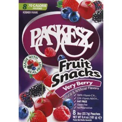 Paskesz Fruit Snacks Very Berry