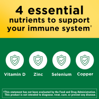 slide 7 of 29, Nature Made Super Vitamin D Immune Complex, Vitamin D3, Selenium, Copper and Zinc Supplements for Immune Support, 70 Tablets, 70 Day Supply, 70 ct
