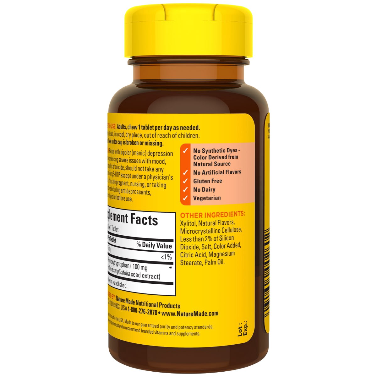 slide 25 of 29, Nature Made 5HTP Chewable Tablets, Mood Support Supplement, 1 ct