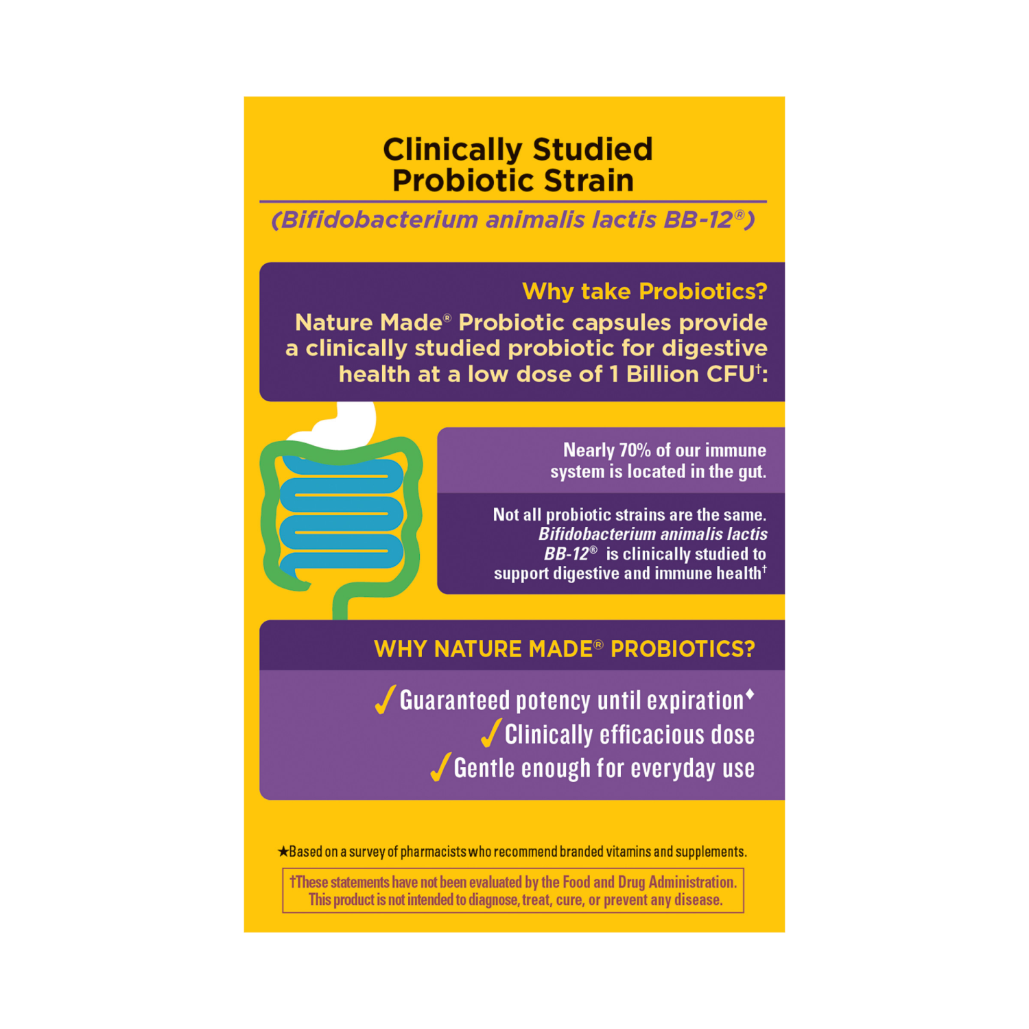 slide 2 of 8, Nature Made Probiotic Capsules 1 Billion CFU From Live Cultures, 30 Count, 30 ct