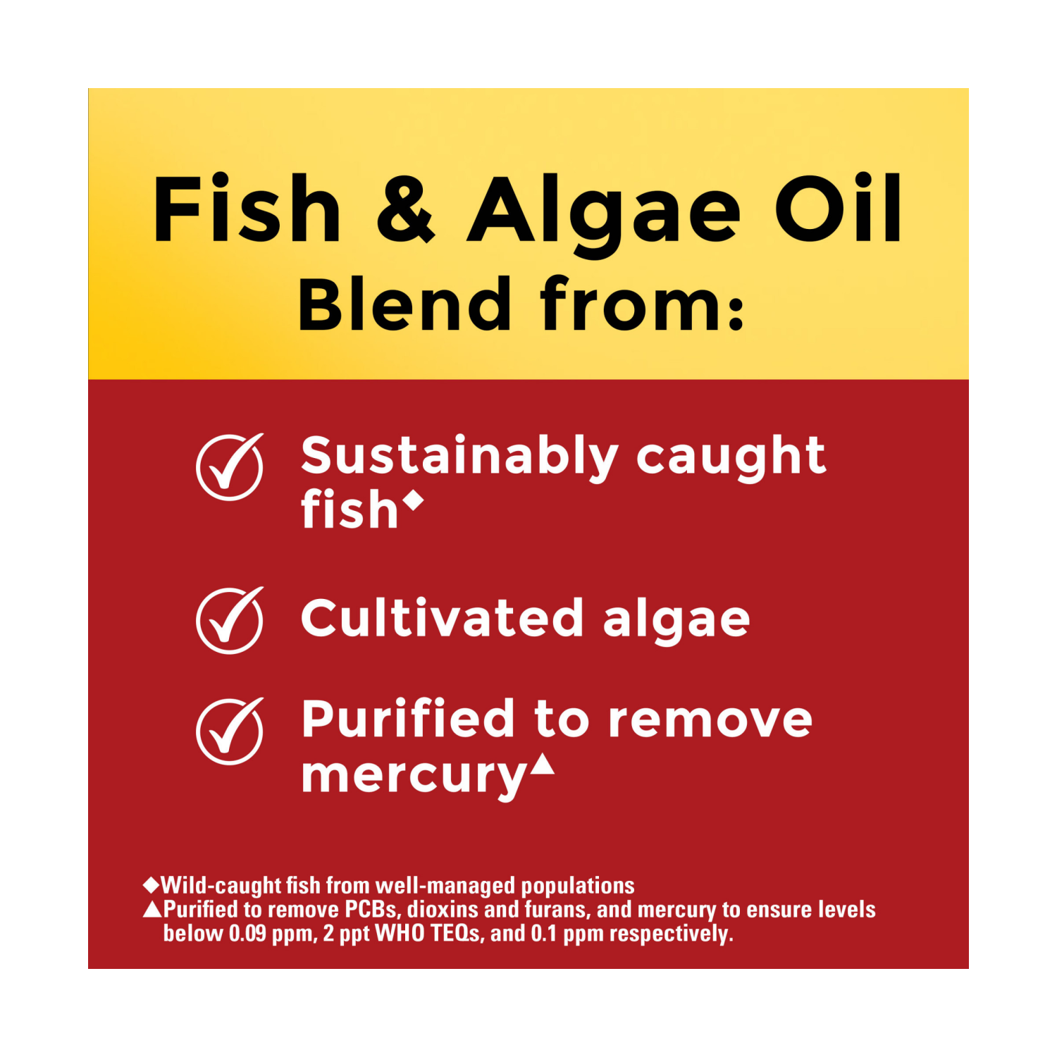 slide 3 of 5, Nature Made Omega-3 Fish Oil & Algae Oil 1200 mg Softgels, 60 Count, 60 ct