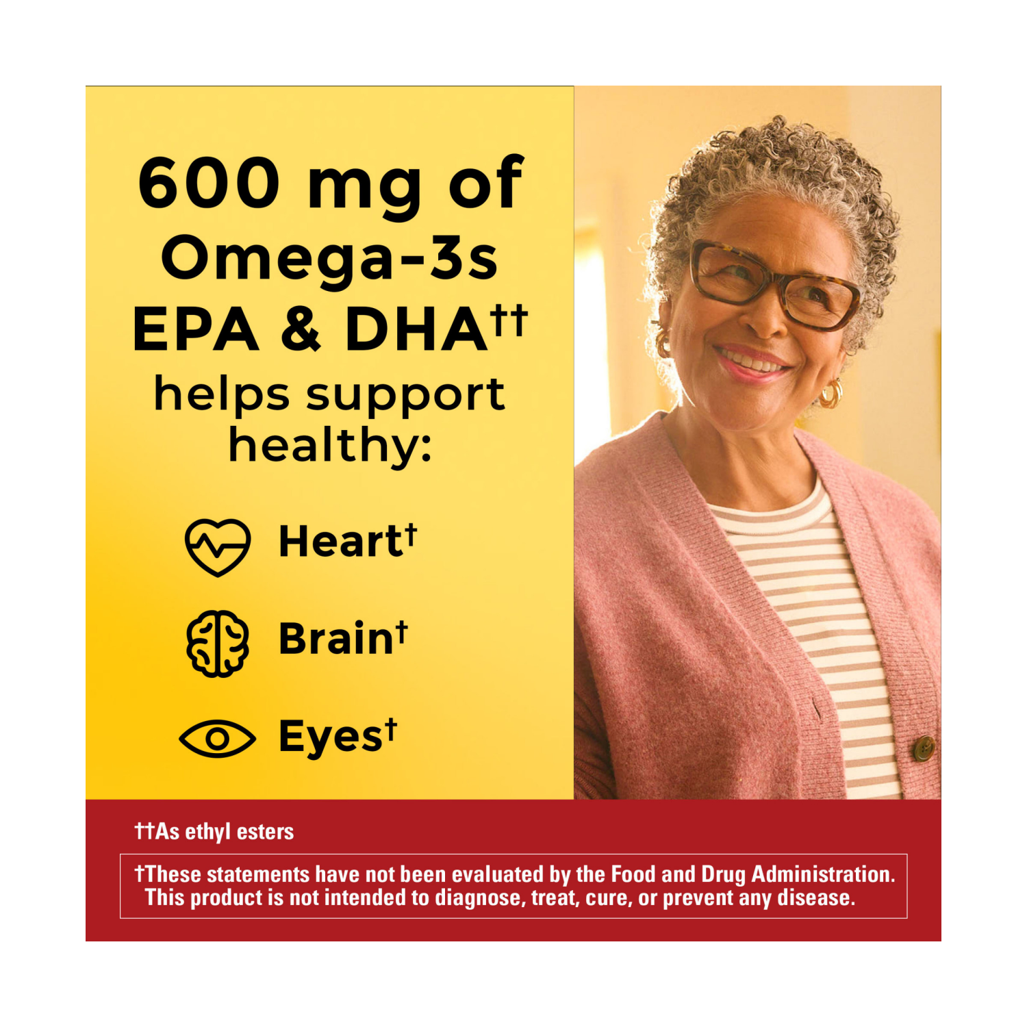 slide 4 of 5, Nature Made Omega-3 Fish Oil & Algae Oil 1200 mg Softgels, 60 Count, 60 ct