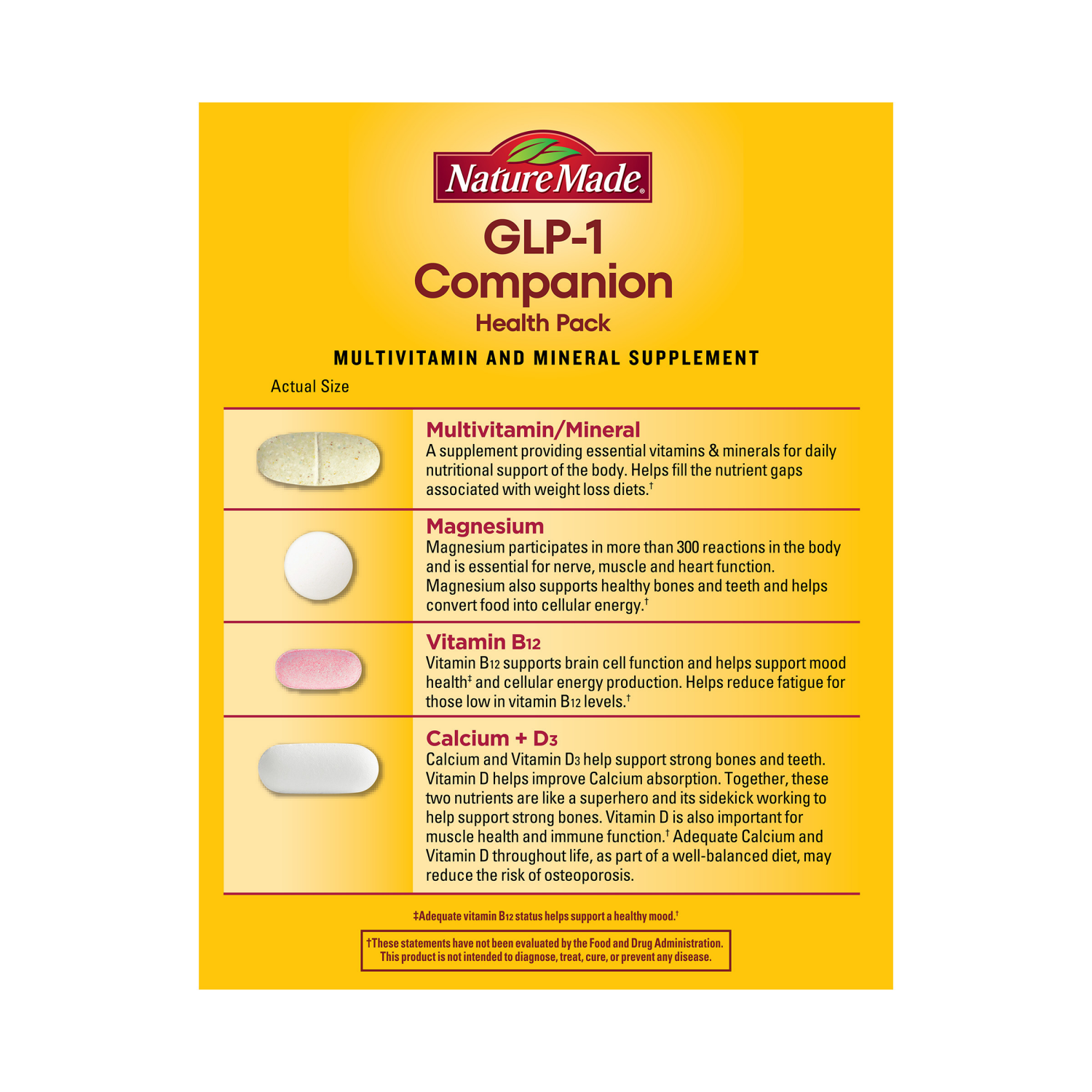 slide 4 of 8, Nature Made GLP-1 Companion Health Pack, Nutritional Support, 30 Count, 30 ct