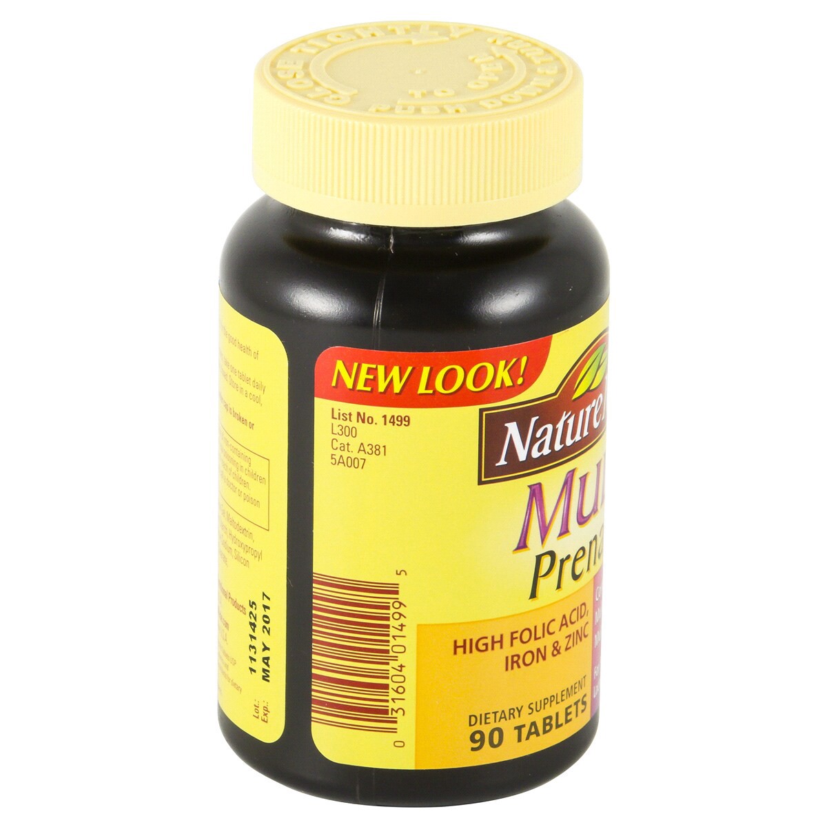 slide 2 of 4, Nature Made Prenatal Multivitamin with Folic Acid, Prenatal Vitamin and Mineral Supplement for Daily Nutritional Support, 90 Tablets, 90 Day Supply, 90 ct