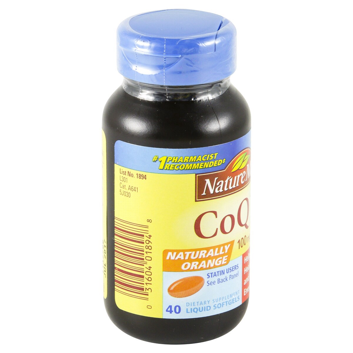 slide 3 of 4, Nature Made CoQ10 100mg, Dietary Supplement for Heart Health Support, 40 Softgels, 40 Day Supply, 40 ct