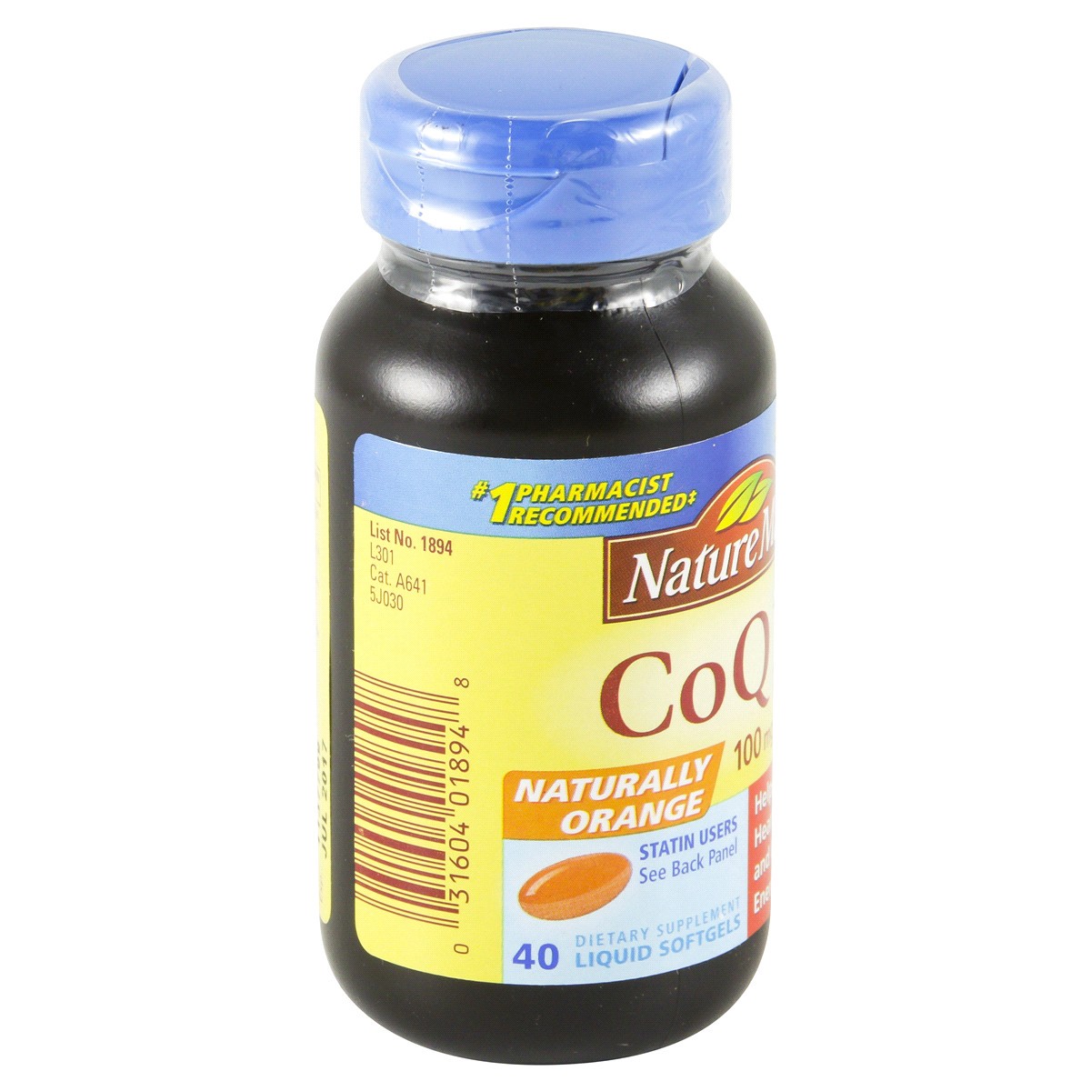 slide 4 of 4, Nature Made CoQ10 100mg, Dietary Supplement for Heart Health Support, 40 Softgels, 40 Day Supply, 40 ct