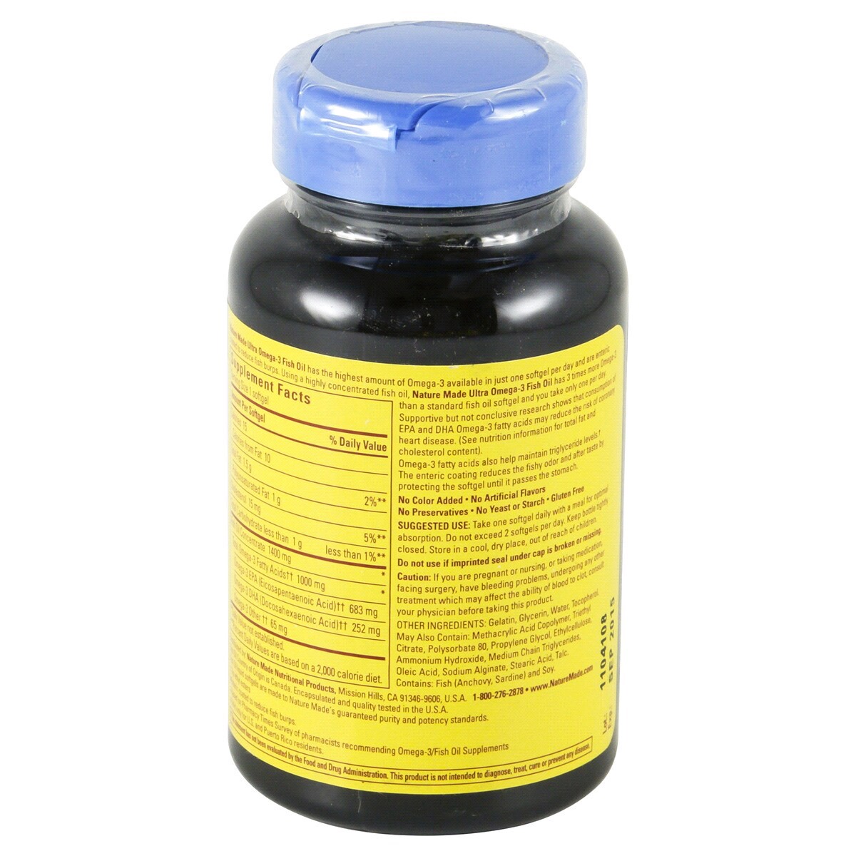 slide 3 of 4, Nature Made Burp Less Ultra Omega 3 Fish Oil 1400 mg Softgels, 45 Count, 45 ct